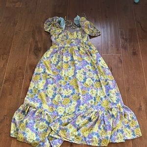 Flroal dress - perfect for spring and summer weddings and showers, easter, etc